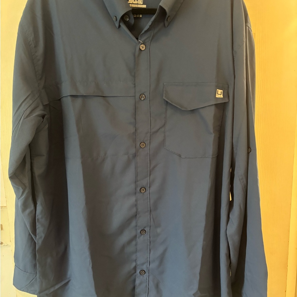 Huk Button-Front Long Sleeve Shirt